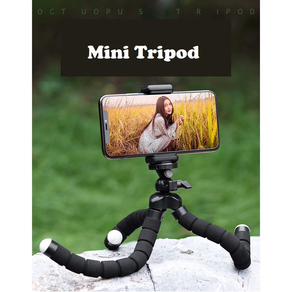 Chân Máy Tripod Mini Lammcou Bằng Xốp Có Giá Đỡ Điện Thoại/Camera Cho GoPro