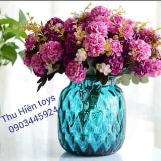 Hoa Giả- Chùm Hoa Cẩm Tú Cầu Lụa Mini