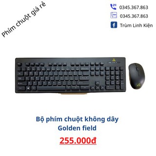 Bộ bàn phím chuột không dây Golden Field KM168W