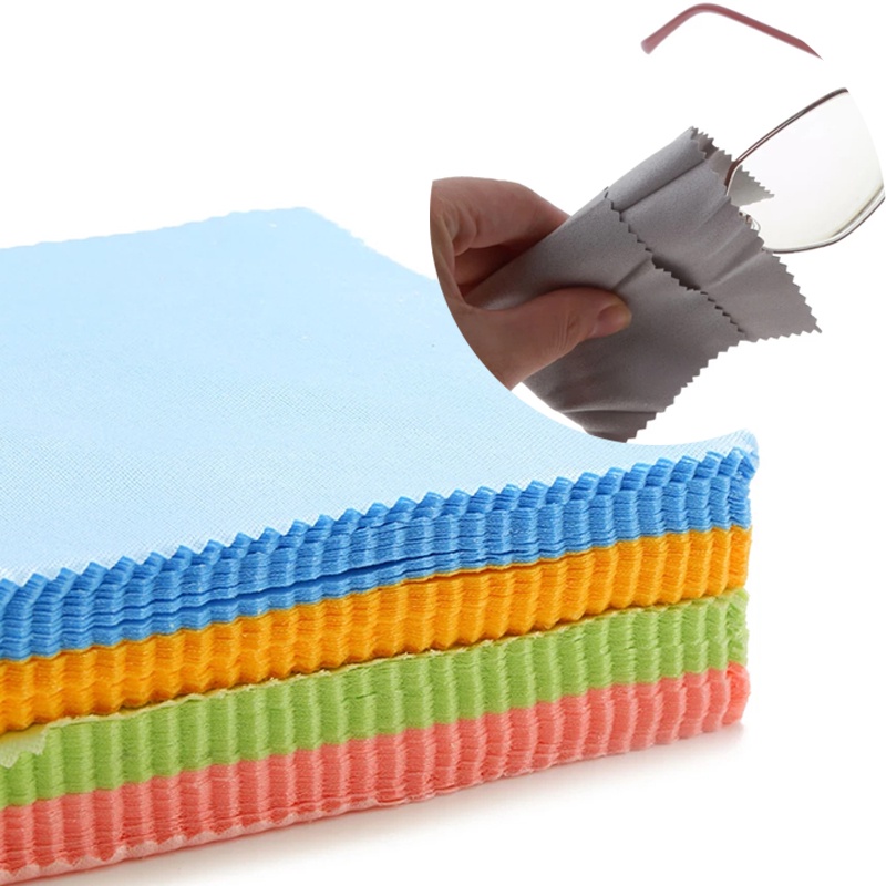 Khăn Lau Kính / Màn Hình Điện Thoại / Đồ Dùng Bằng Sợi Microfiber Màu Sắc Ngẫu Nhiên Tiện Dụng