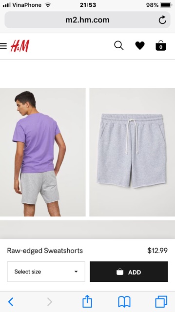 Quần sooc nam szXS