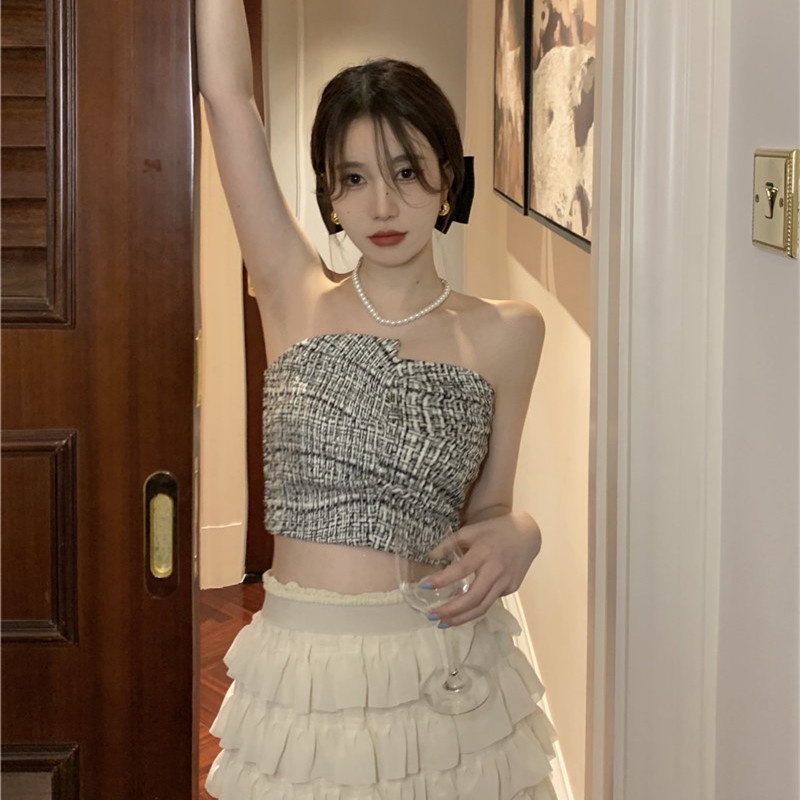 Áo Ống Ngắn Xếp Ly Gợi Cảm Thời Trang Mùa Hè Cho Nữ