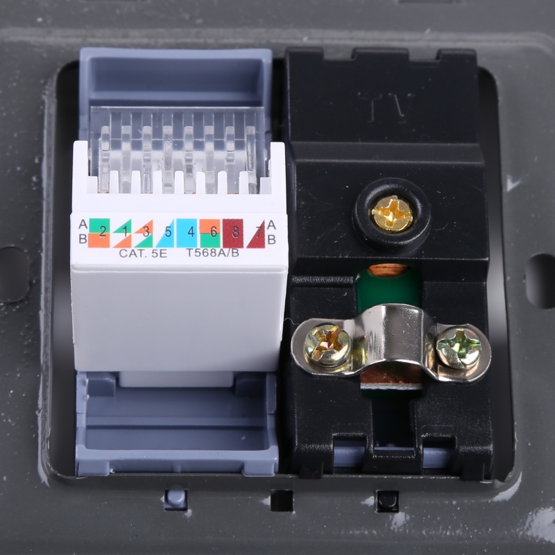 Bộ Chuyển Đổi RJ45 + Ăng Ten TV Gắn Tường Tiện Dụng