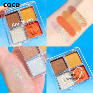 Bảng phấn mắt Sigongge Makeup Pumpkin Carriage Bảng phấn mắt bốn màu Matte Pearly Mud Color Khoai tây nghiền dành cho sinh viên giá rẻ