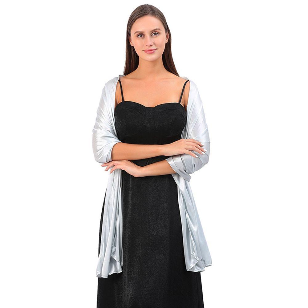 Khăn Choàng Satin Đơn Giản Màu Sắc Thời Trang Kiểu Pháp Dễ Phối Đồ VANES1