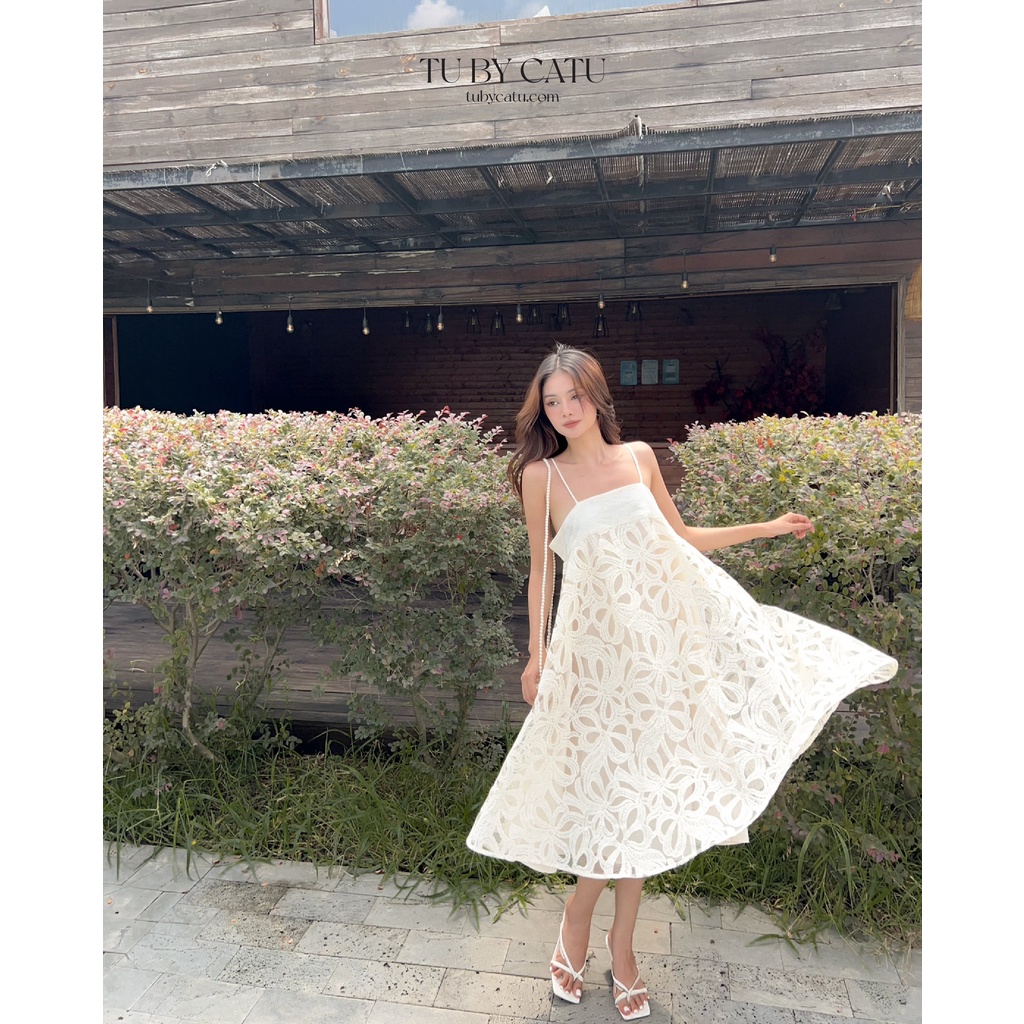 TUBYCATU | Đầm hai dây donna begie dress