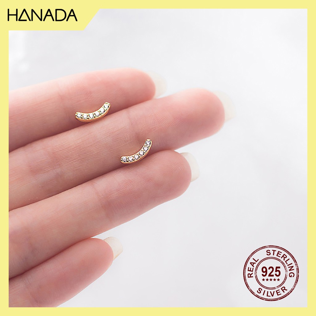 Bông Tai Bạc 925 Hanada 0653 Cầu Vồng C11