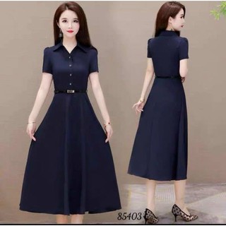 Đầm sơ mi tặng kèm dây nịt