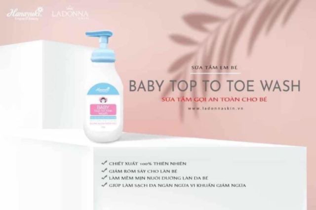 HANAYUKI - CHÍNH HÃNG - Sữa tắm gội dành cho bé - Baby Top To Toe