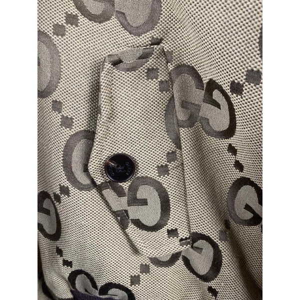 Áo khoác vải cổ đứng Gucci 2021 super Double G