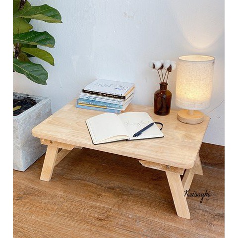 Bàn Gỗ Đa Năng Chân Xếp Cỡ 40 x 60cm - Bàn trà chữ nhật sofa cafe ngồi bệt gấp gọn gỗ tự nhiên đa năng