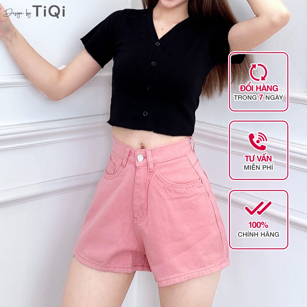 Quần Short Kaki Nữ nhiều màu lưng cao TiQi Jeans S1-463