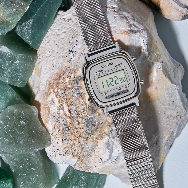 Đồng hồ đôi couple casio A700wem dây mesh lưới chính hãng