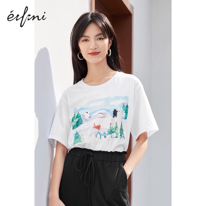 Áo thun hoạ tiết nhiều màu Eifini