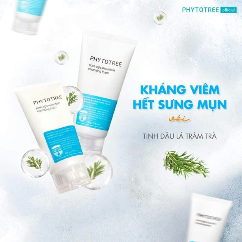 [HÀNG CHÍNH HÃNG] Sữa Rửa Mặt quốc dân Phytotree PURE ALPS MOUNTAIN CLEANSING FOAM 150g