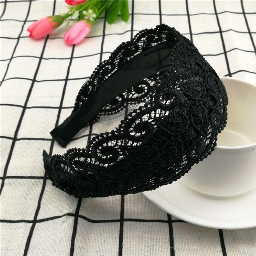 Băng Đô Ren Hoa Rỗng Không Trượt Phong Cách Cổ Điển Cho Nữ