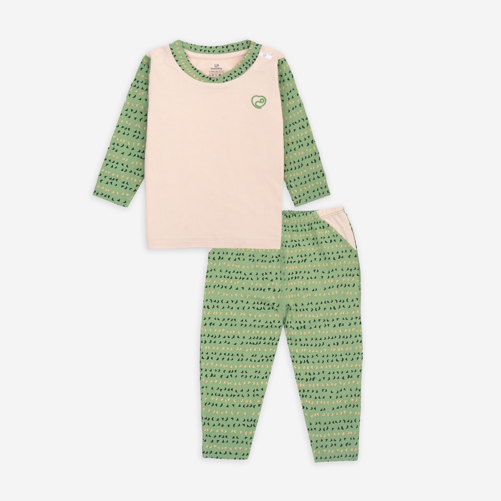 Bộ dài tay cài vai sợi tre BU 6m - 3Y