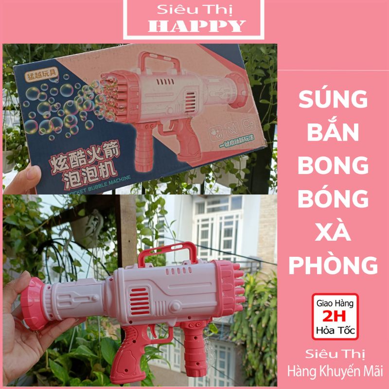 Súng bắn bong bóng xà phòng tự động 32 nòng
