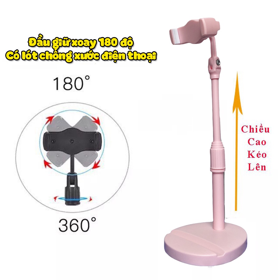 [TẶNG STICKER] Giá đỡ điện thoại để bàn livestream, giá đỡ Ipad xem video Quay Phim Ghi Hình Đa Dụng QH18 - QUEENHOUSE