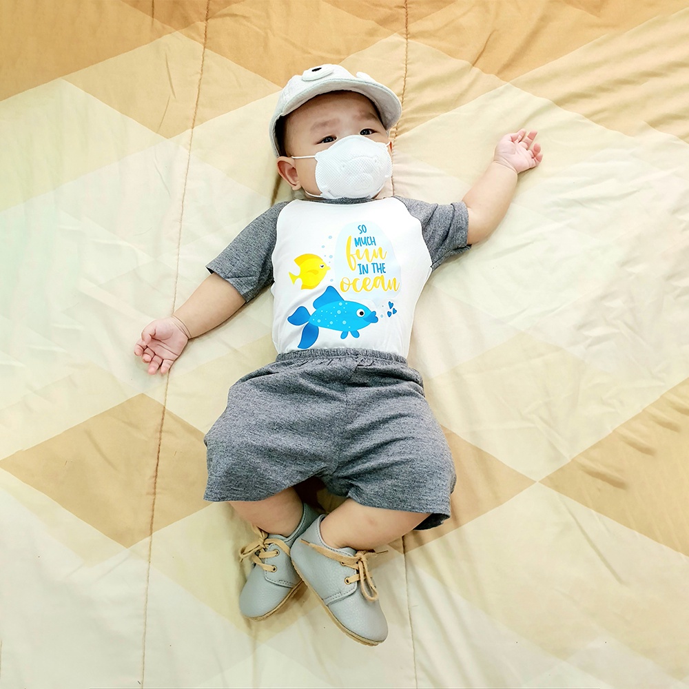 Bộ Quần Áo Bé Trai Toli Chất Liệu Cotton Mềm Mịn, Thoáng Mát, 3 Màu Cực Đáng Yêu 4-16kg
