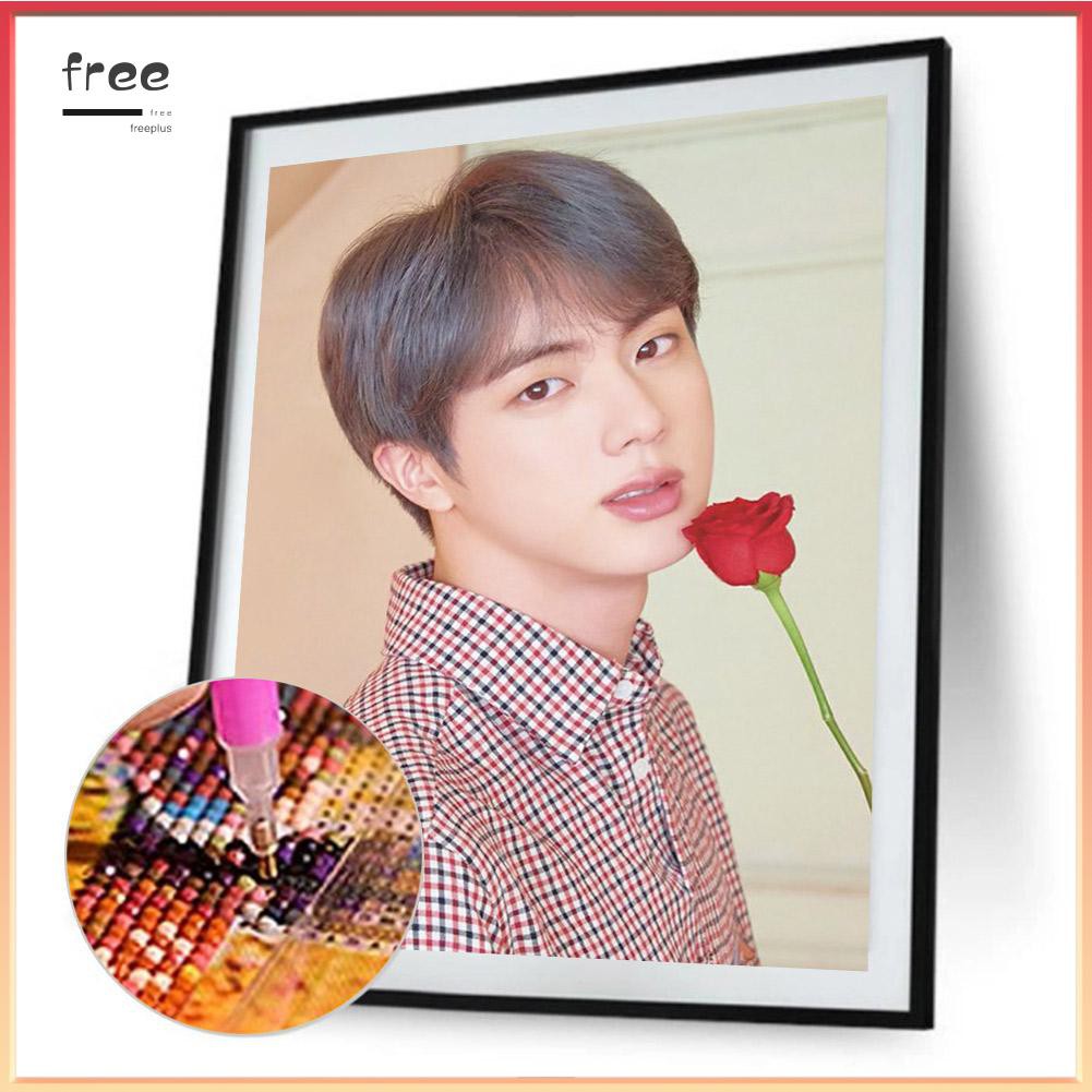 Bộ Tranh Đính Đá Tự Làm Họa Tiết Thành Viên Nhóm Nhạc Bts Thời Thượng