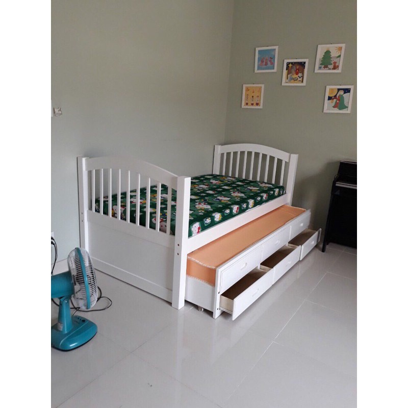 Giường Tầng 1m x 1m Kéo Sát Dất ( 3 Màu )