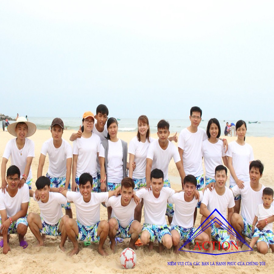 Quần đi biển Team Building, công ty, gia đình, nhóm nam nữ DB08 Bin Action