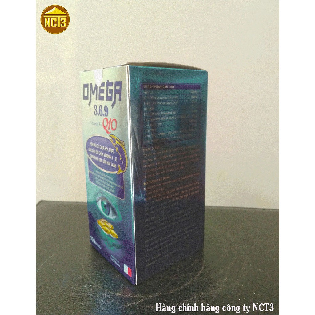DẦU CÁ OMEGA 3.6.9 Bổ não Sáng mắt, Khỏe Tim Mạch (100 viên) ( Hàng chính hãng công ty NCT3 ) | Thế Giới Skin Care