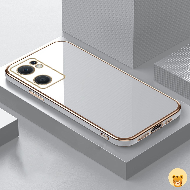 Ốp Điện Thoại Mạ Điện 7 Màu Sang Trọng Đơn Giản Dành Cho Oppo Reno 7 Reno 7Z