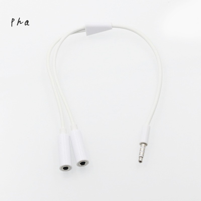 3.5mm Jack Earphone Splitter Adapter 1 Male to 2 Female Extension Audio Cable for iPhone 6s Plus Samsung S7