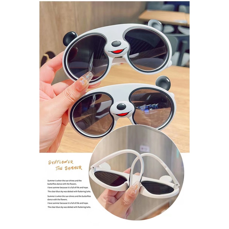 Mới Kính Mát Hình Gấu Trúc Chống Tia UV Cho Bé