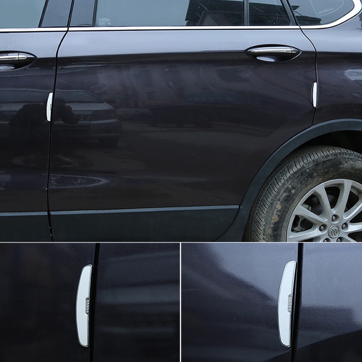 Bộ 4 nẹp chống va đập cánh cửa ô tô cao cấp đính đá, kích thước 10.5x2cm (HÀNG LOẠI 1)