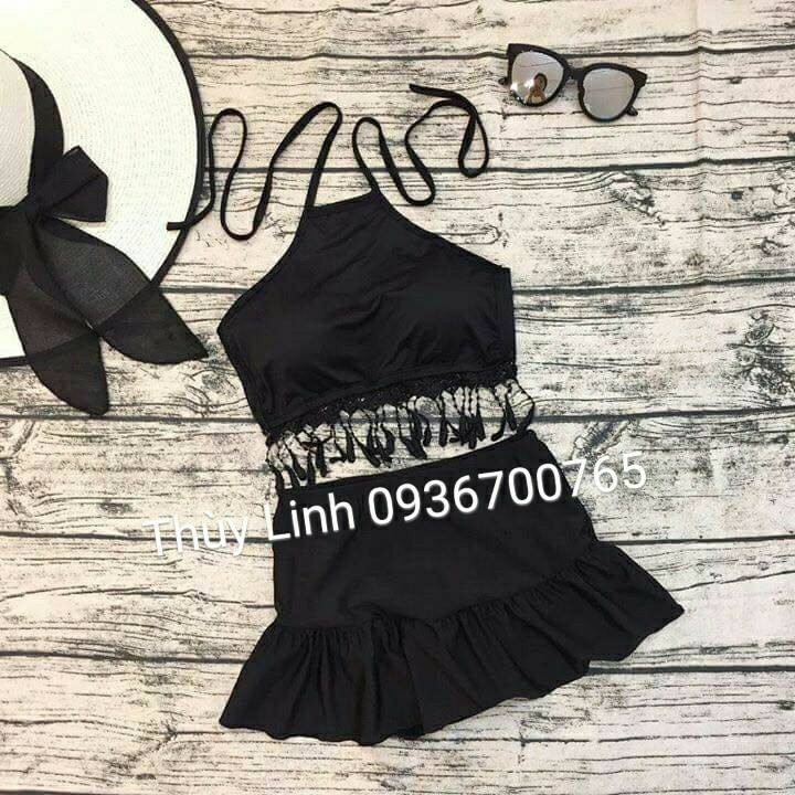 Set bikini áo yếm tua rua | BigBuy360 - bigbuy360.vn