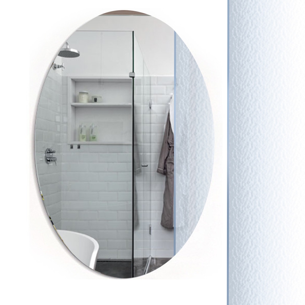 Gương Dán Tường Hình Oval 3d Bằng Acrylic Trang Trí Nhà Tắm/Phòng Khách/Tủ Quần Áo/Phòng Ngủ