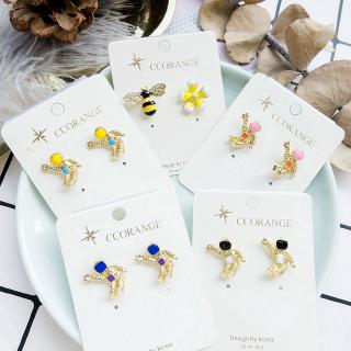 INS Fashion Creative Ig Super Cool Space Astronaut Simple Bee Flower Earring Female