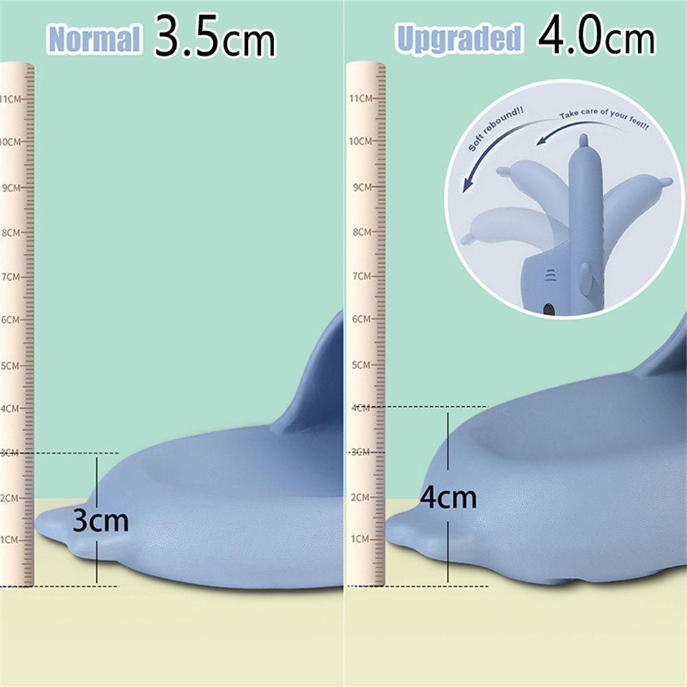 Dép Xỏ Ngón Đi Biển Đế Dày Họa Tiết Cá Mập Hoạt Hình Dễ Thương