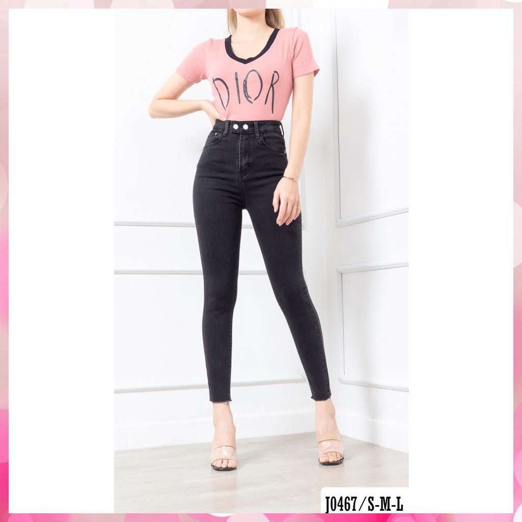 Quần Jean Đen Ôm Skinny Đen 2 Nút J0467 - Jeany Đẹp Chính Hãng