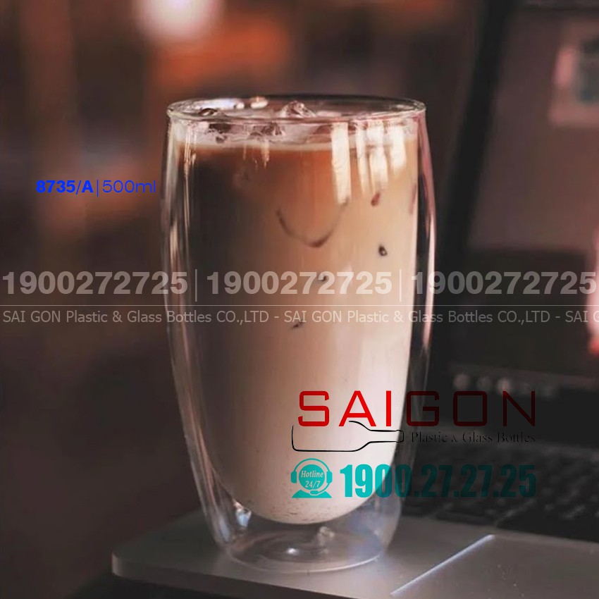Ly 2 lớp Thủy Tinh Wilmax England Thermo Tumber Glass 500ml | Thủy Tinh Chiu Nhiệt Cao Cấp