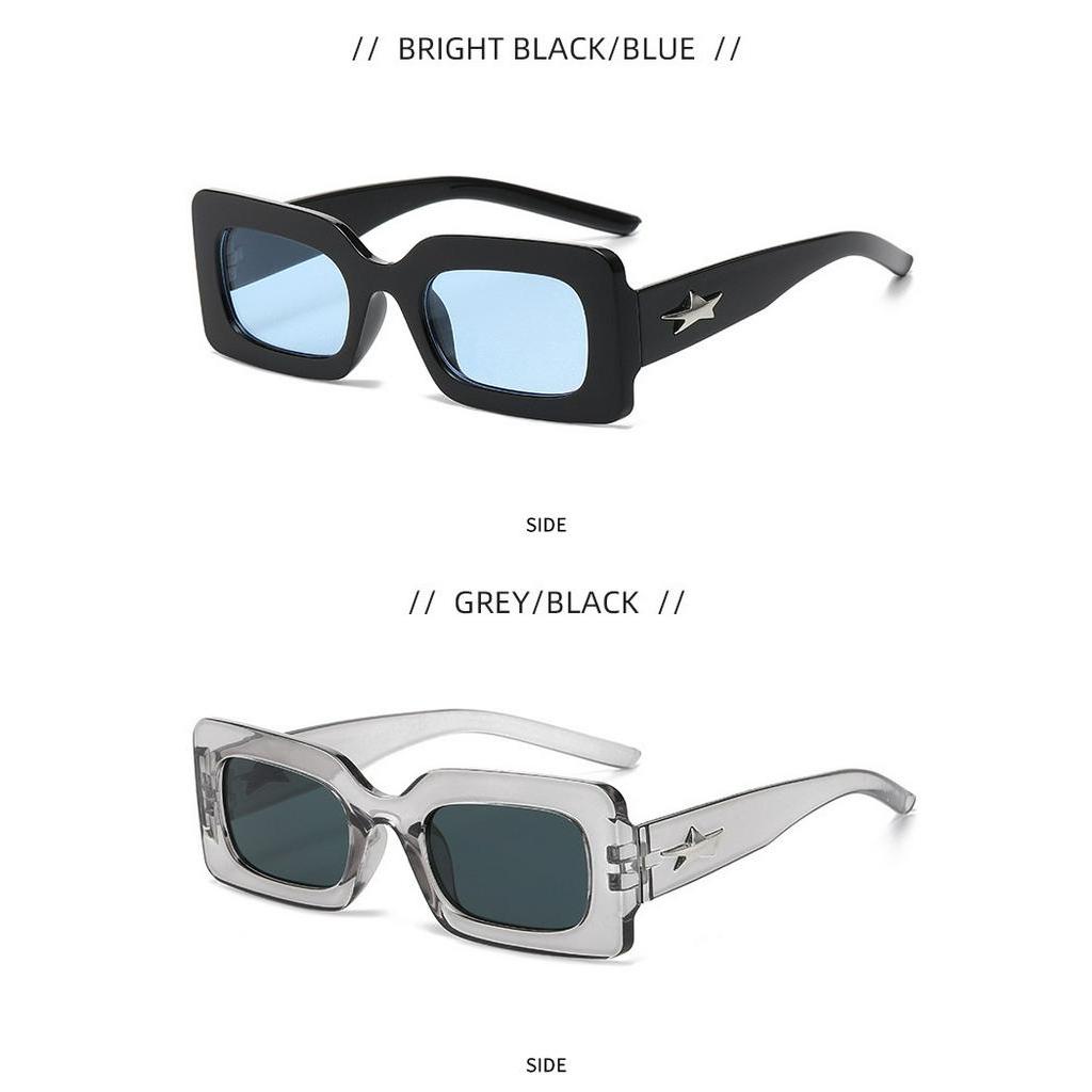 Kính Mát Gọng Chữ Nhật Nhỏ Phong Cách Vintage Hàn Quốc Cho Nam Nữ