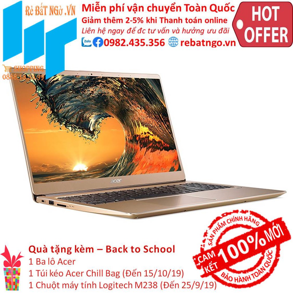 Laptop Acer Swift 3 SF315-52-52Z7 NX.GZBSV.004 15.6 inch FHD_i5-8250U_4GB_1TB HDD_UHD 620_Win10_1.6 kg | BigBuy360 - bigbuy360.vn