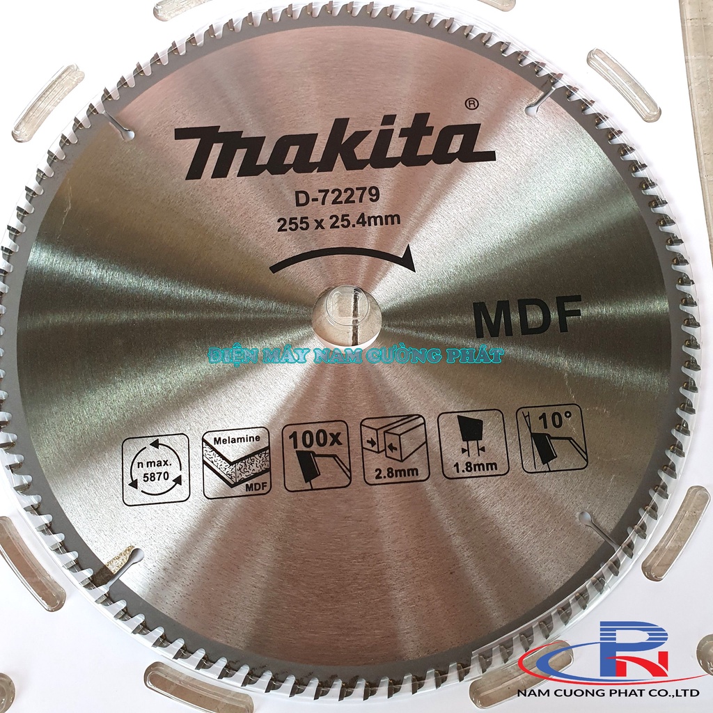 Lưỡi cắt gỗ công nghiệp MDF 255x100 răng Makita D-72279