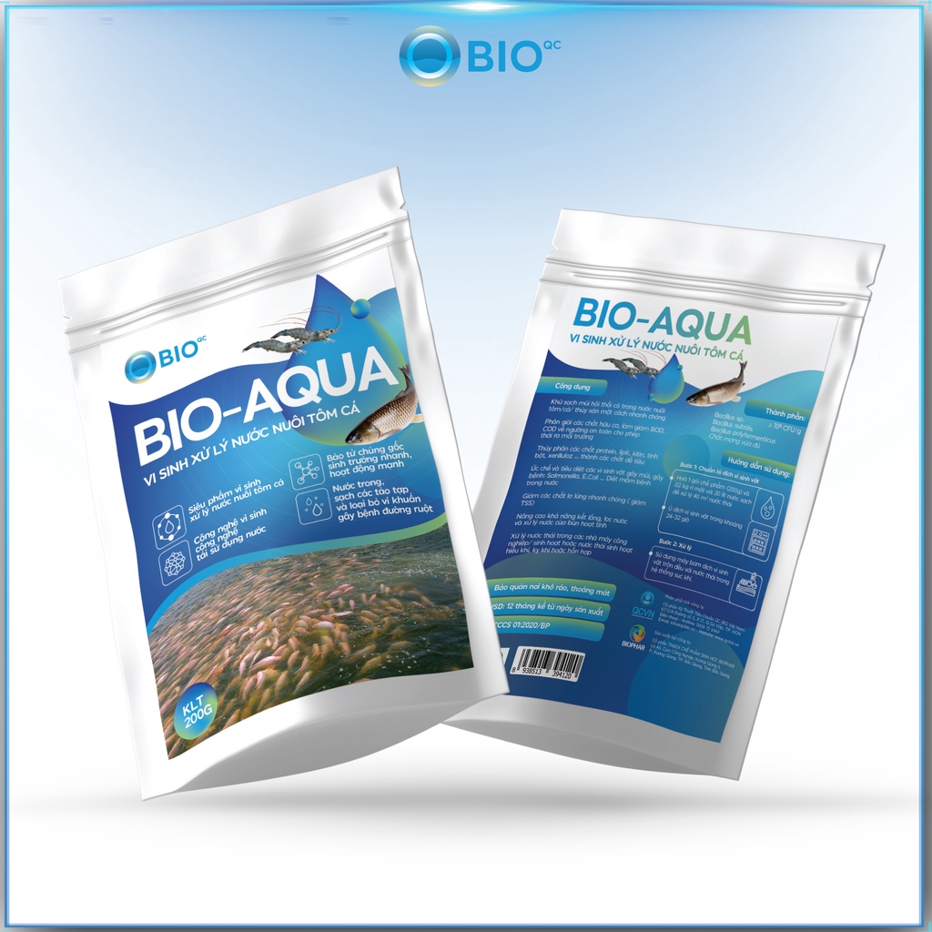 Vi sinh nuôi tôm cá Bio-Aqua đảm bảo chất lượng nước ao nuôi hạn chế sự phát triển của tảo tạp