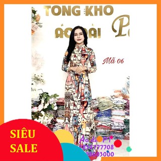 [Freeship đơn từ 0đ] ] Áo dài lụa nhật 👗 FREESHIP 👗 Áo dài chất lụa Nhật in 3d đẹp