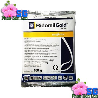 RIDOMIL GOLD 68WG – THUỐC TRỊ NẤM BỆNH CỰC MẠNH Gói 100g Trị vàng lá, đốm lá, sương mai, thán thư, xì mủ...