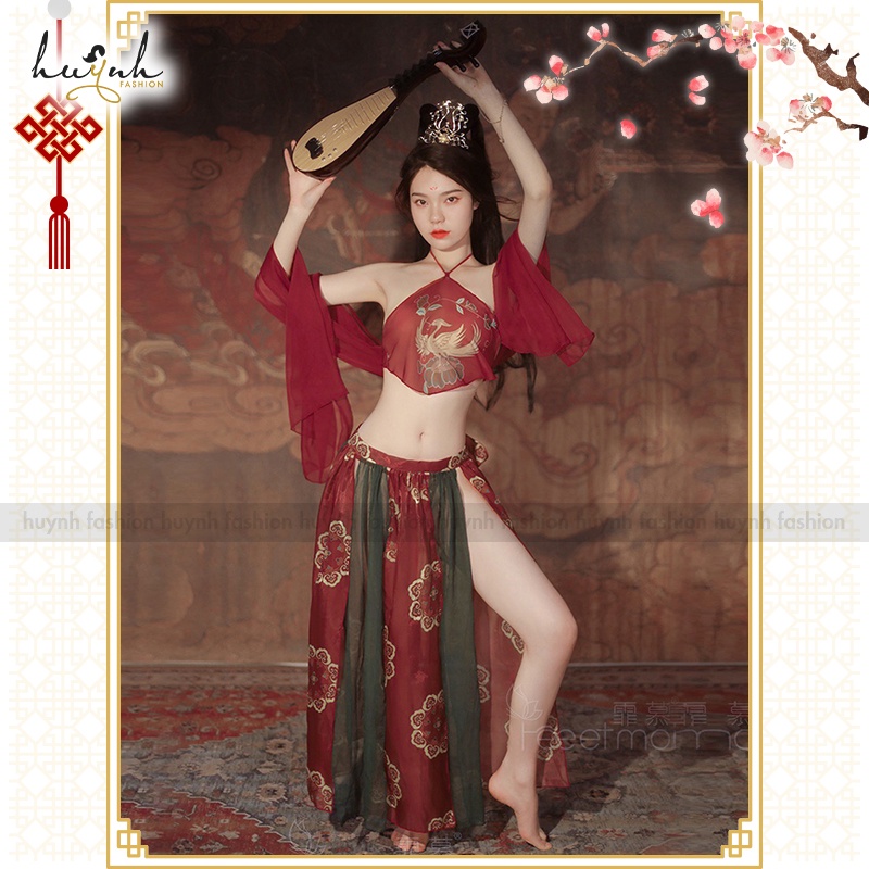 Đồ Hóa Trang Khăn Choàng Kèm Yếm Phượng Hoàng Cổ Trang Trung Hoa Sexy Chinese Hanfu Cosplay - CO19