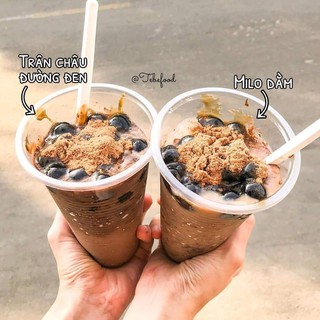 Milo dầm trân châu đường đen Pudding - 5 -7 ly