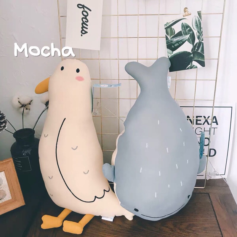 Gấu bông thú nhồi bông hình gấu và vịt chất nhung mềm