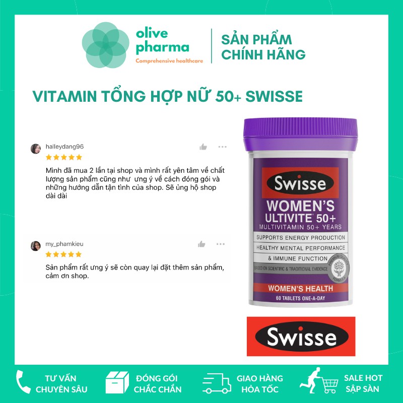 [CHÍNH HÃNG 100%] VITAMIN ULTIVITE MULTIVITAMIN NỮ 50+ Úc