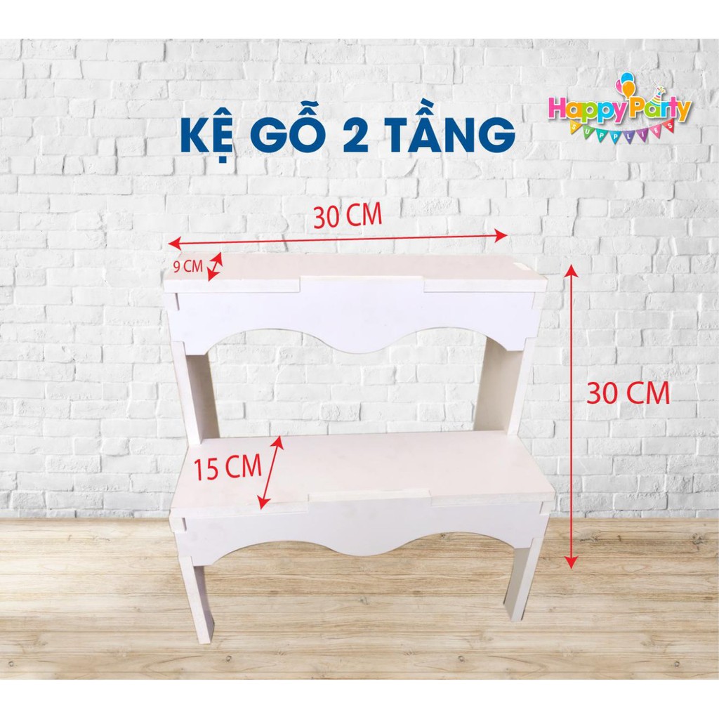 KỆ GỖ TRẮNG 2 TẦNG - 3 TẤNG