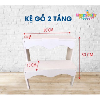 KỆ GỖ TRẮNG 2 TẦNG - 3 TẤNG